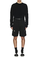 JACQUEMUS Le Short Marrone in Black, view 5, click to view large image.