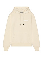 JACQUEMUS Le Sweatshirt in Light Beige, view 1, click to view large image.