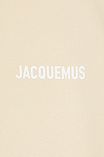 JACQUEMUS Le Sweatshirt in Light Beige, view 3, click to view large image.