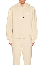 JACQUEMUS Le Sweatshirt in Light Beige, view 5, click to view large image.