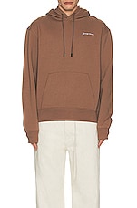 JACQUEMUS Le Sweatshirt Brode in Brown, view 5, click to view large image.