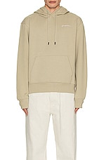 JACQUEMUS Le Sweatshirt Brode in Light Khaki, view 5, click to view large image.