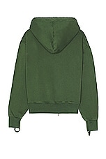 JACQUEMUS Le Sweater Camargue Zipper in Dark Green, view 2, click to view large image.