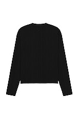 JACQUEMUS Le Cardigan Plisse in Black, view 2, click to view large image.