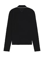 JACQUEMUS Le Polo Tricot Ml in Black, view 2, click to view large image.