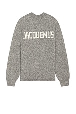 JACQUEMUS Le Pull Jacquemus in Grey, view 1, click to view large image.