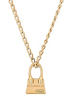 JACQUEMUS Le Collier Chiquito in Light Gold, view 3, click to view large image.