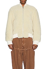 JACQUEMUS Le Blouson Pilou in Off White, view 3, click to view large image.