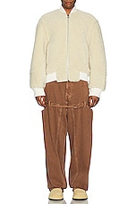 JACQUEMUS Le Blouson Pilou in Off White, view 4, click to view large image.