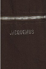 JACQUEMUS Le Cargo Croissant in Dark Brown, view 4, click to view large image.