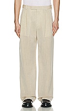 JACQUEMUS Le Pantalon Titolo in Beige, view 3, click to view large image.