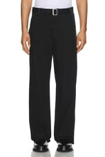JACQUEMUS Le Pantalon Marrone in Black, view 4, click to view large image.