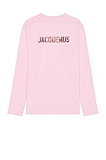 JACQUEMUS Le Tshirt Pavane Ml in Jelly Pink, view 2, click to view large image.
