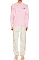 JACQUEMUS Le Tshirt Pavane Ml in Jelly Pink, view 5, click to view large image.