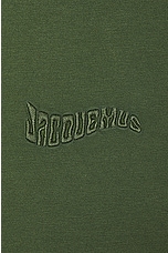 JACQUEMUS Le T-Shirt Camargue in Dark Green, view 3, click to view large image.