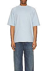 JACQUEMUS Le T-Shirt Camargue in Light Blue, view 4, click to view large image.
