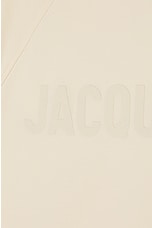 JACQUEMUS Le Tshirt Typo in Light Beige, view 3, click to view large image.