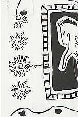 JACQUEMUS La Chemise Jean in Print Frise Horse Black, view 3, click to view large image.