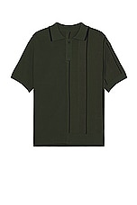 JACQUEMUS Le Polo Juego in Dark Green, view 1, click to view large image.