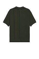 JACQUEMUS Le Polo Juego in Dark Green, view 2, click to view large image.