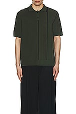 JACQUEMUS Le Polo Juego in Dark Green, view 4, click to view large image.