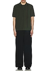 JACQUEMUS Le Polo Juego in Dark Green, view 5, click to view large image.