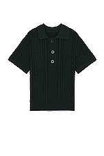JACQUEMUS Le Polo Belo in Dark Green, view 1, click to view large image.