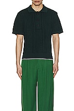 JACQUEMUS Le Polo Belo in Dark Green, view 4, click to view large image.