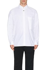 JACQUEMUS La Chemise Manches Longue in White, view 3, click to view large image.