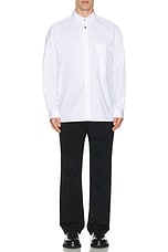 JACQUEMUS La Chemise Manches Longue in White, view 4, click to view large image.