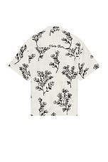 JACQUEMUS La Chemise Jean in Print Black Flowers, view 2, click to view large image.