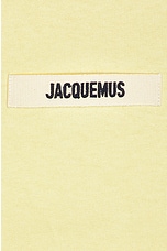 JACQUEMUS Le Tshirt Gros Grain in Light Yellow, view 3, click to view large image.