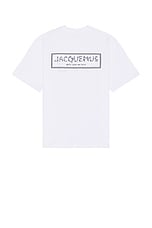 JACQUEMUS Le Tshirt Mervo Mc in White, view 1, click to view large image.