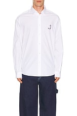 JACQUEMUS La Chemise Simon in Print Logo Fish, view 4, click to view large image.