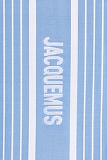 JACQUEMUS La Chemise Simon in Jacquard Business Big Log, view 3, click to view large image.