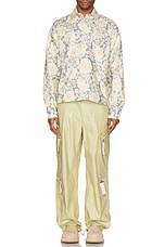 JACQUEMUS La Chemise Papier in Print Yellow Flowers, view 5, click to view large image.