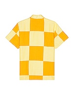 JACQUEMUS La Chemise Banho in Yellow Checks, view 2, click to view large image.