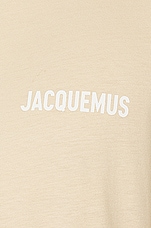 JACQUEMUS Le T-shirt Manches Longues in Light Beige, view 3, click to view large image.