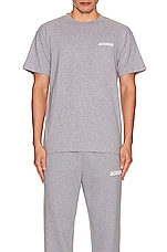 JACQUEMUS Le T-shirt in Grey, view 4, click to view large image.