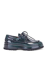 JACQUEMUS Les Bateau Pavane in Dark Green, view 1, click to view large image.