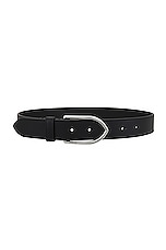JACQUEMUS La Ceinture Bambino in Black & Silver, view 1, click to view large image.