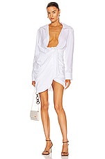 JACQUEMUS La Robe Bahia in White, view 1, click to view large image.