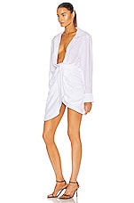 JACQUEMUS La Robe Bahia in White, view 3, click to view large image.