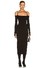 JACQUEMUS La Robe Sierra in Black, view 1, click to view large image.