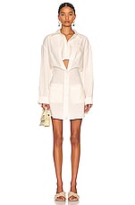JACQUEMUS La Robe Baunhilha in Off-White, view 1, click to view large image.