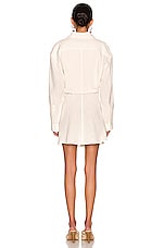 JACQUEMUS La Robe Baunhilha in Off-White, view 3, click to view large image.