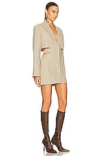 JACQUEMUS La Robe Bari in Light Beige, view 2, click to view large image.