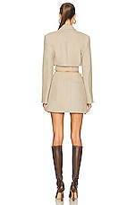 JACQUEMUS La Robe Bari in Light Beige, view 3, click to view large image.