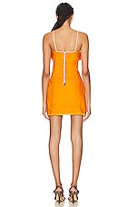 JACQUEMUS La Robe Artichaut Courte in Orange, view 3, click to view large image.