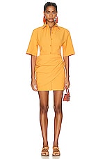 JACQUEMUS La Robe Camisa in Orange, view 1, click to view large image.